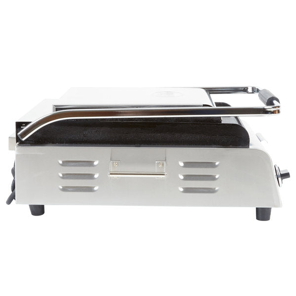 Globe GPG14D Deluxe Sandwich Grill with Grooved Plates - 14" x 14" Cooking Surface