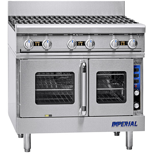 Imperial Range IHR-4-P 36" Liquid Propane 4 Open Burner Range with Provection Oven