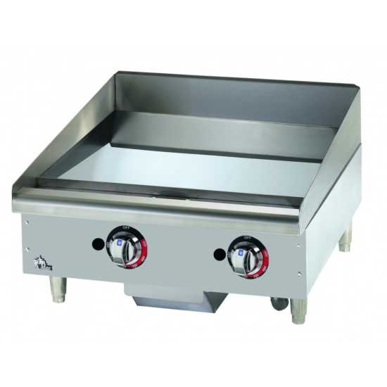 Star Max 624TCHSF 24" Countertop Chrome Gas Griddle with Thermostatic Controls - NG