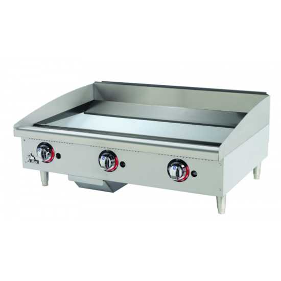 Star Max 636TCHSF 36" Countertop Chrome Gas Griddle with Thermostatic Controls - LP