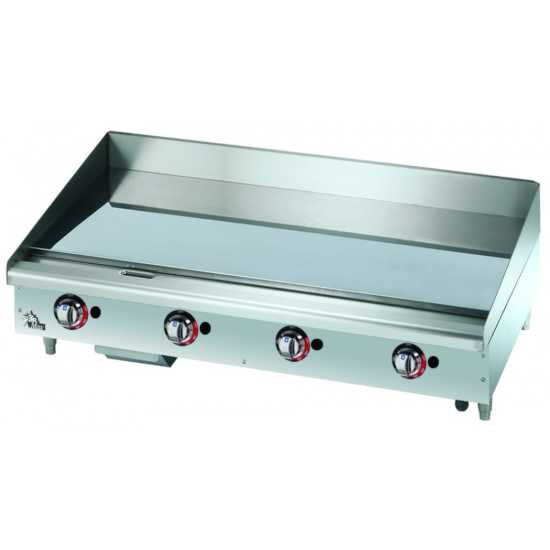 Star Max 648TCHSF 48" Countertop Chrome Gas Griddle with Thermostatic Controls - LP