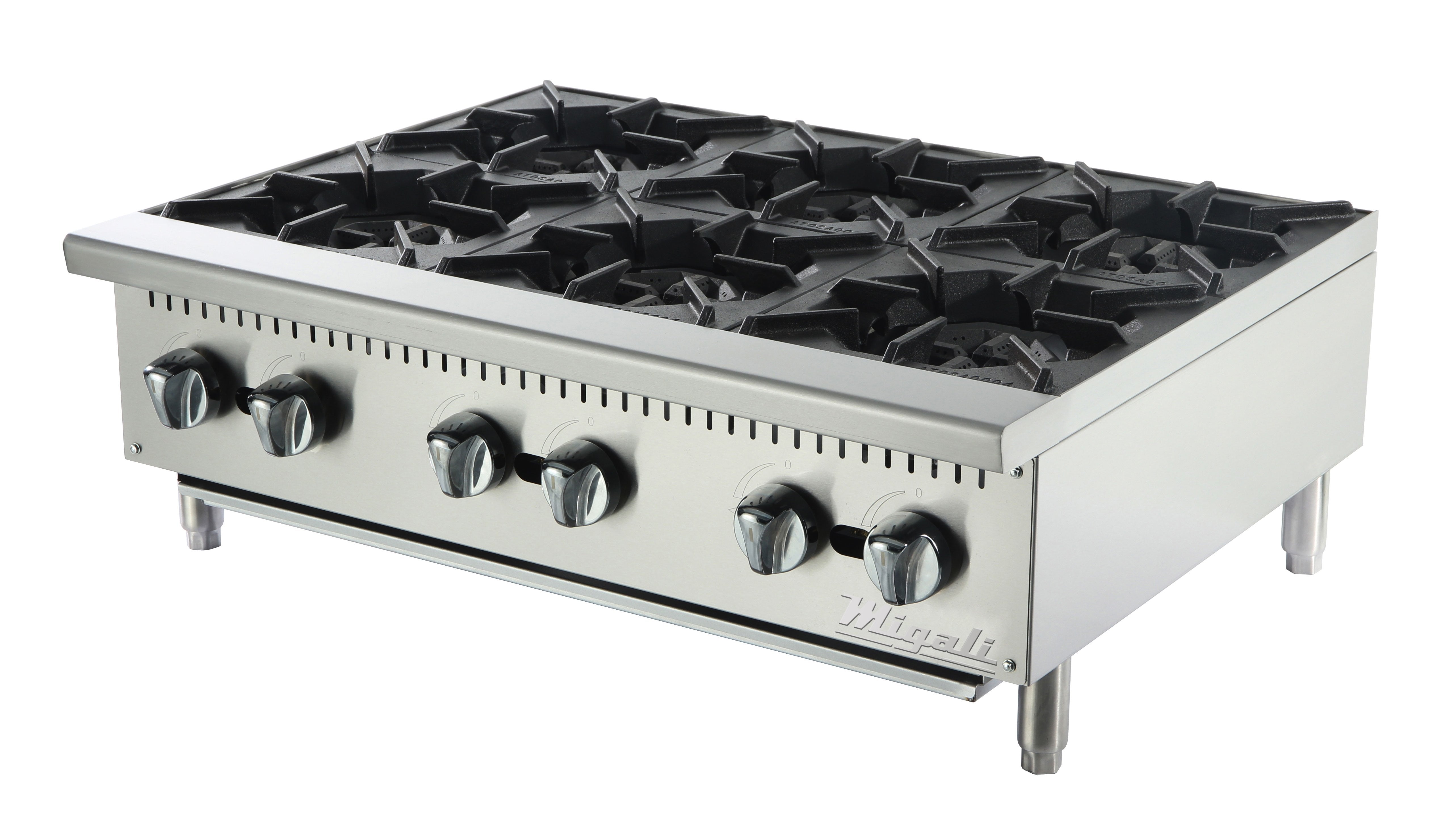 Migali C-HP-6-36 36" 6 Burner Hot Plate - LP