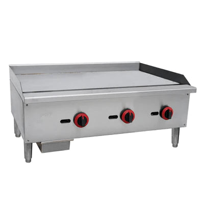 Cookline CGG-36M 36" Gas Countertop Griddle with Manual Controls - 90,000 BTU