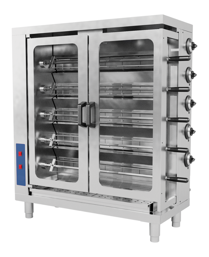 Pegasus CR-5G Gas Chicken Rotisserie, 5 Spits - NG