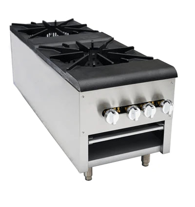 Cookline CSP2 18" Double Burner Countertop Gas Stock Pot Range