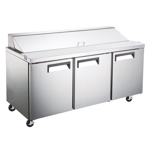 Coldline SP72 71" Bain Marie Sandwich Prep Refrigerator - 18 Pans