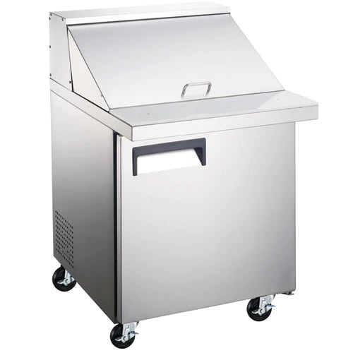 Coldline SMP27 27" One Door Mega Top Bain Marie Sandwich Prep Refrigerator - 9 Pans