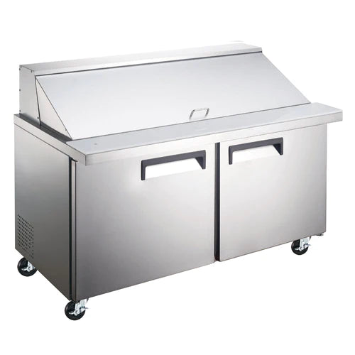 Coldline SMP60 60" Two Door Mega Top Bain Marie Sandwich Prep Refrigerator - 24 Pans