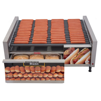 Grill-Max® 75SCBDE Roller Grill – Built-In Bun Drawer – Duratec Rollers – Electronic Controls