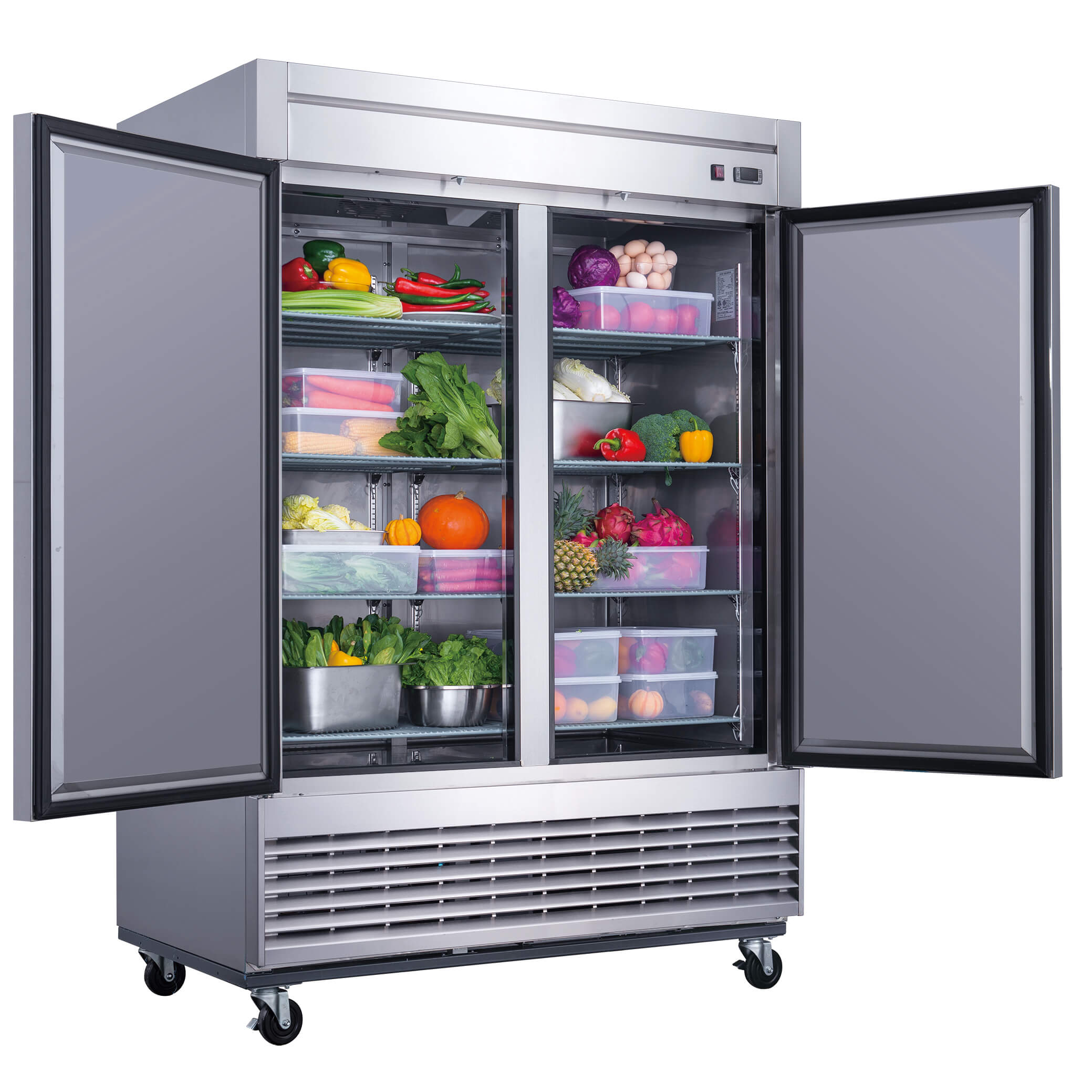 Dukers D55R Two Door Refrigerator