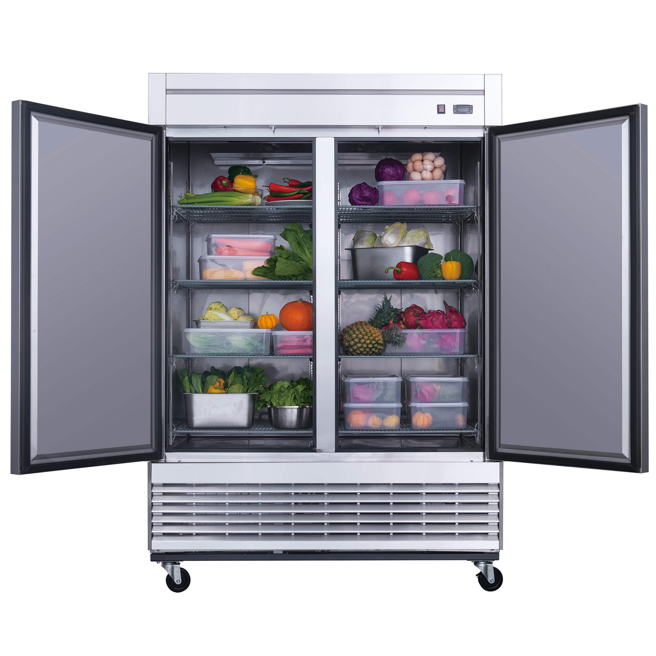 Dukers D55R Two Door Refrigerator