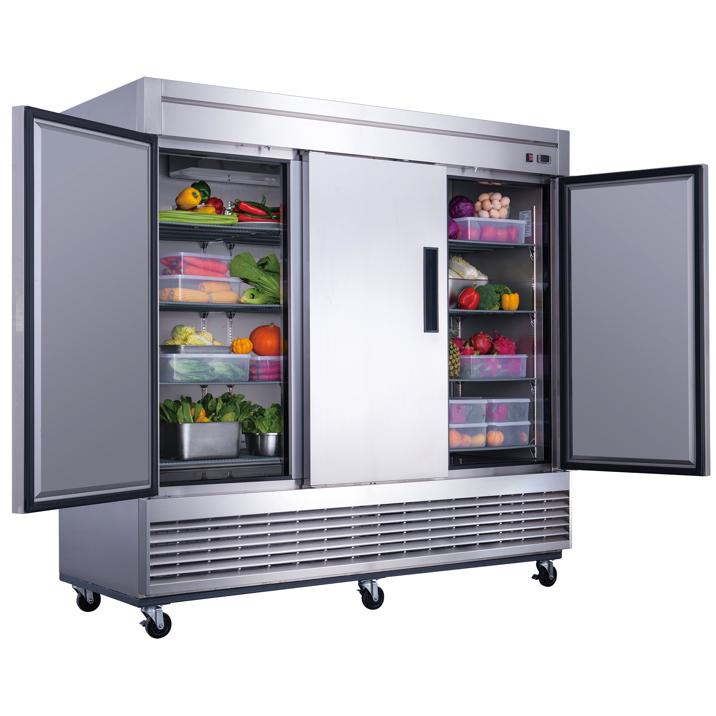 Dukers D83R Three Door Refrigerator