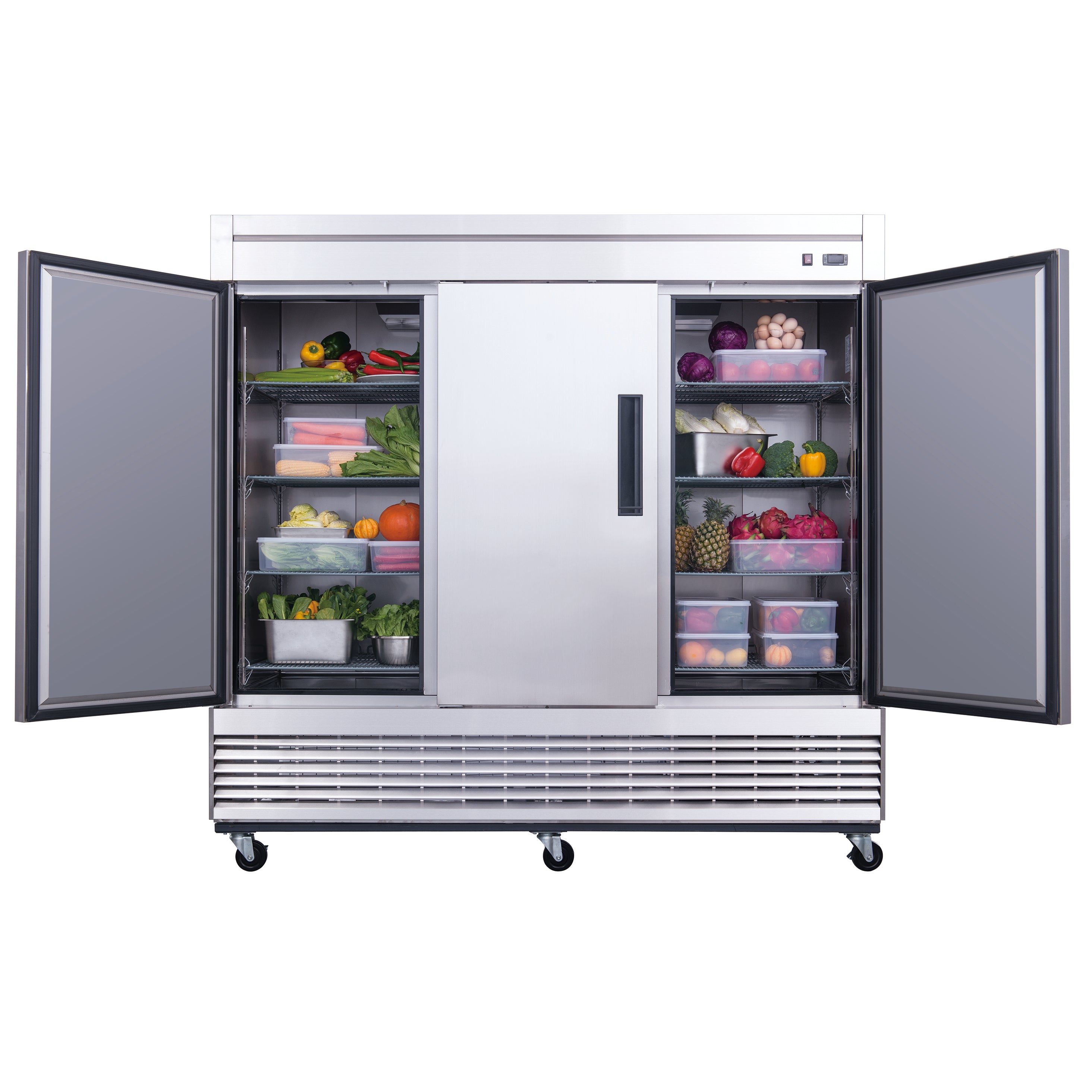 Dukers D83R Three Door Refrigerator