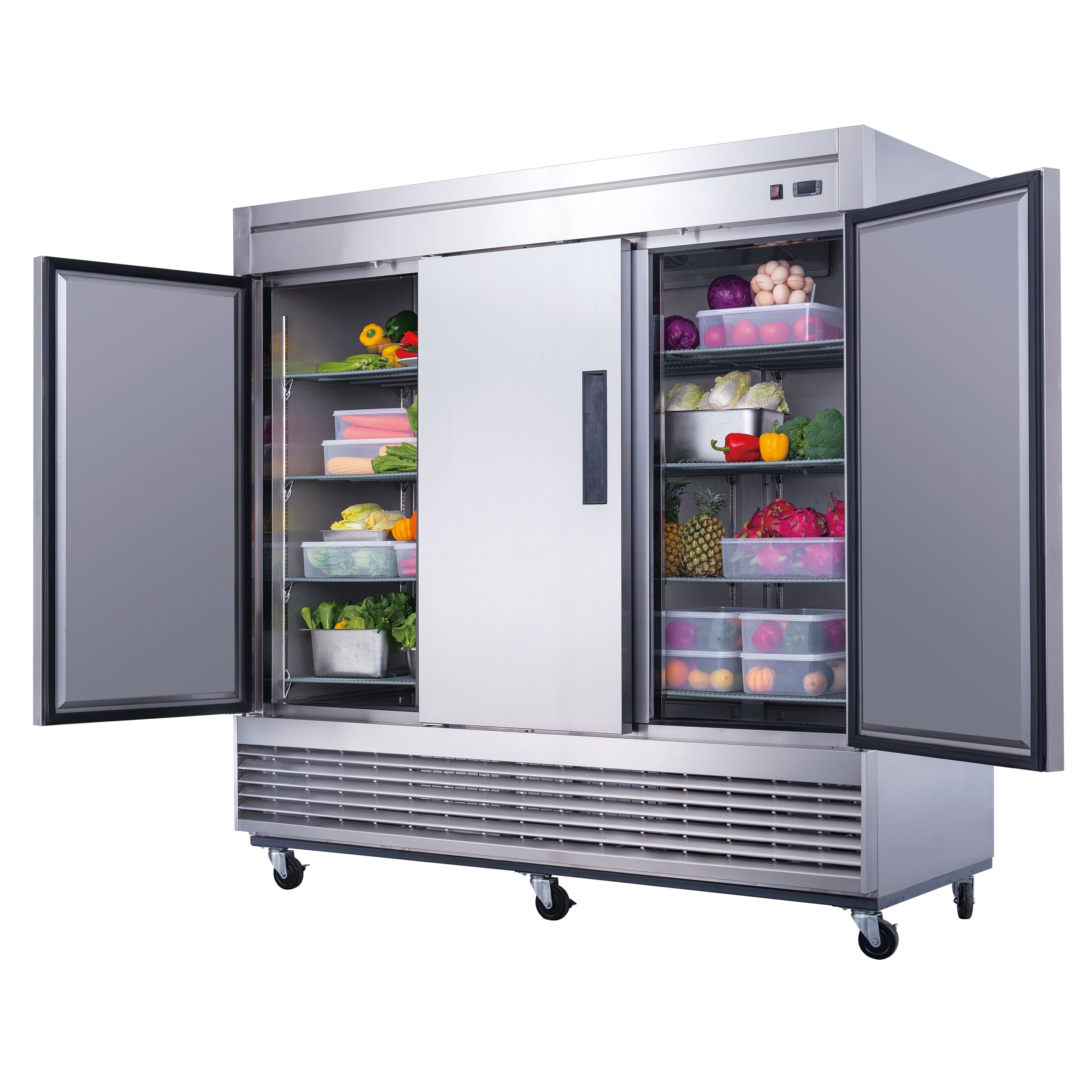 Dukers D83R Three Door Refrigerator