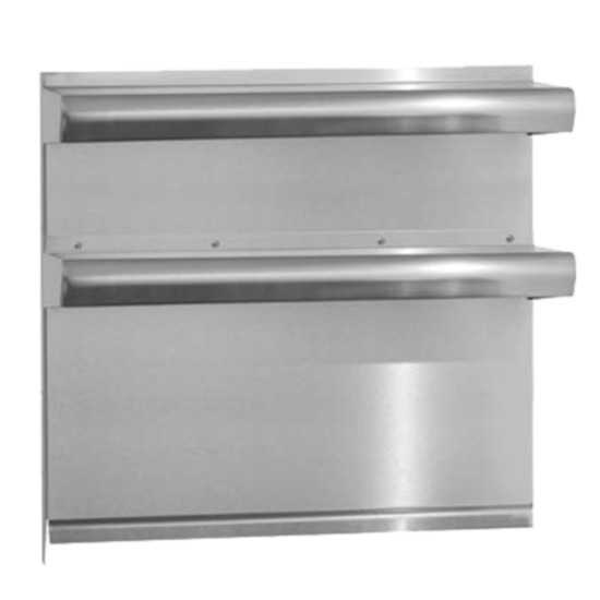 Imperial DHS-12 12" 2 High Shelves Heavy Duty Backguard/Flue Riser - Diamond Series