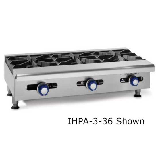 Imperial IHPA-1-12-NG 12" 1 Burner 19" Depth Countertop Natural Gas Hotplate