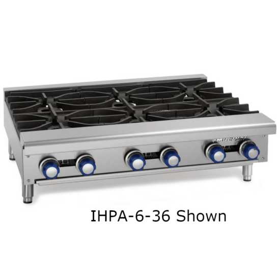 Imperial IHPA-4-24-NG 24" 4 Burner 31" Depth Countertop Natural Gas Hotplat