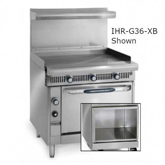 Imperial IHR-GT18-XB-LP Spec Series 18" Griddle Heavy Duty Open Cabinet Base Liquid Propane Gas Range w/ Thermostatic Controls