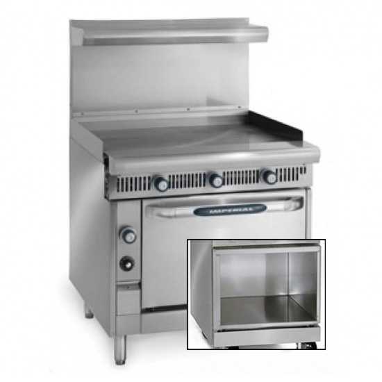 Imperial IHR-GT36-XB-NG Spec Series 36" Griddle Heavy Duty Open Cabinet Base Natural Gas Range w/ Thermostatic Controls