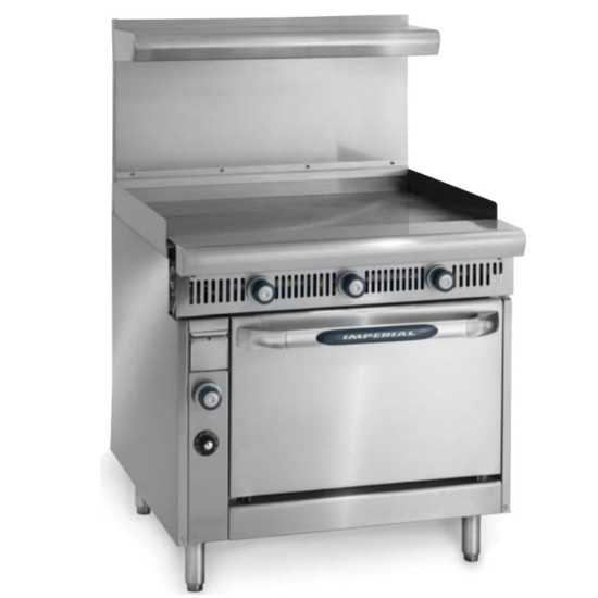 Imperial IHR-G36-NG Spec Series 36" Griddle Heavy Duty Natural Gas Range w/ Standard Oven