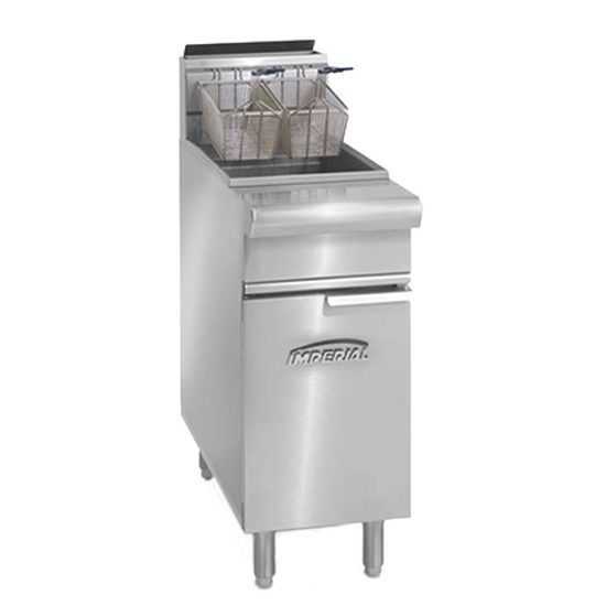 Imperial IRF-25 7.78" Natural Gas Floor Model 25Lb. Capacity Tube Fired Burners Fryer