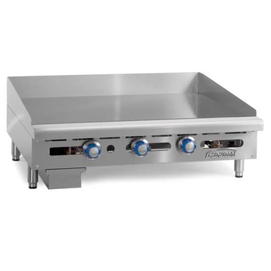 Imperial ITG-24-NG 24" Natural Gas Countertop Two Burners Griddle with Thermostatic Controls