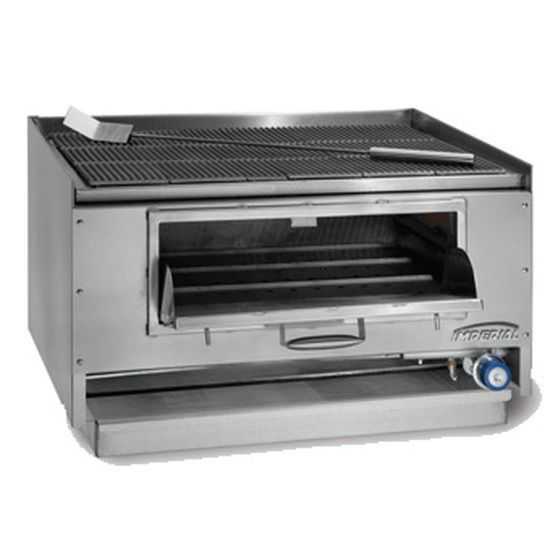 Imperial MSQ-30-NG 30" Stainless Steel Natural Gas Countertop Mesquite Wood Broiler