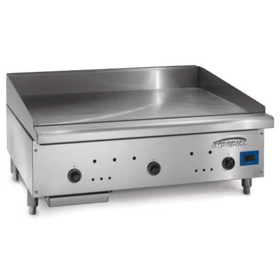 Imperial ISAE-36-NG 36" Snap Action Countertop Natural Gas Griddle - 72,000 BTU