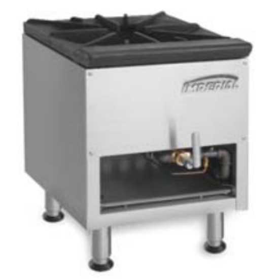 Imperial ISP-J-SP-LP 18" Single Jet Burner Liquid Propane Gas Stock Pot Range - 125,000 BTU