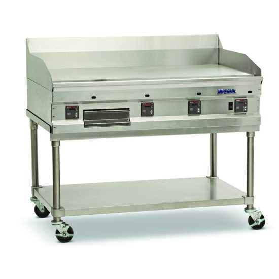 Imperial PSG48-LP 48" Liquid Propane Countertop Griddle with Landing Ledge and Cabinet