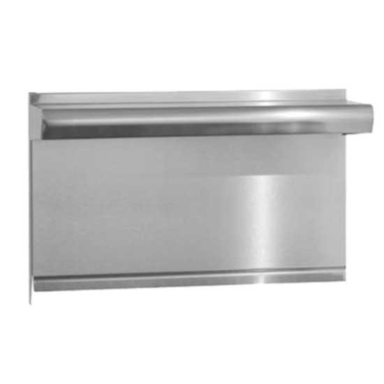 Imperial SHS-12 12" Single High Shelf Heavy Duty Backguard/Flue Riser - Diamond Series