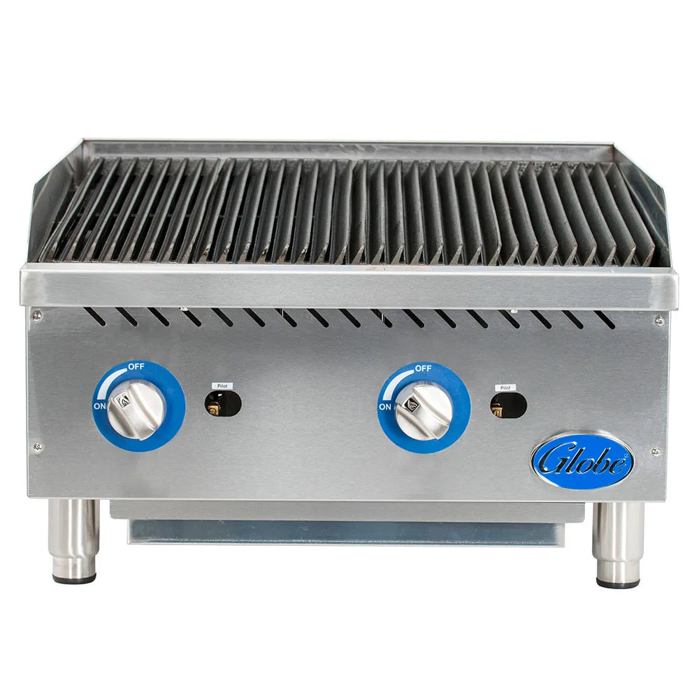 Globe  GCB24G-RK 24" Countertop Gas Charbroiler