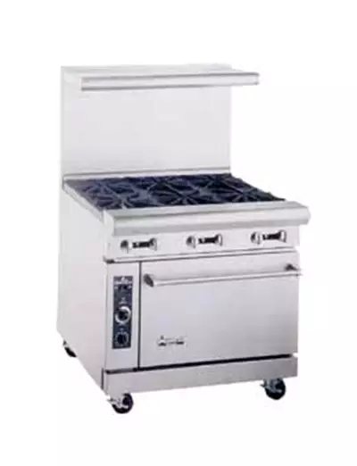 American Range AR-12G-4B 36" 4 Burner Gas Range with 12" Griddle and Standard Oven - NG