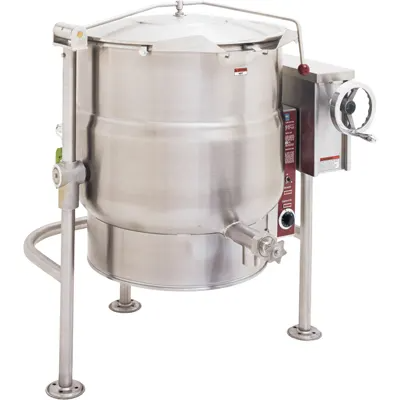 Crown ELT-40 40 Gallon Electric Manual Tilt Kettle