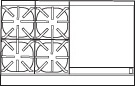 Imperial IR-4-RG24-C-XB-NG 48" 4 Burner Gas Range with 24" Raised Griddle, Convection Oven and Cabinet Base, Natural Gas