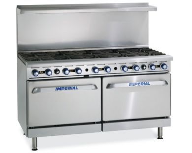 Imperial IR-10-LP 60" 10 Burner Gas Range with (2) Standard Ovens LP